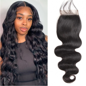 Body Wave 4×4 Closure Pre Plucked Free Part Lace Brazilian Hair Human Extensions