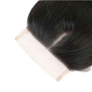 Cheveux droits 4 × 4 HD Lace Closure pré-épilés avec des cheveux de bébé