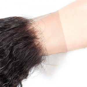 Deep Wave 13×4 Ականջից ականջ ժանյակ Բրազիլիայի ճակատային մարդու մազերի երկարացումներ