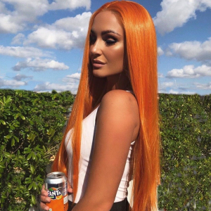 Straight Orange Ginger HD Lace Front Wigs Le Vaaia Lace 180% Density