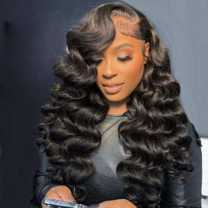 Body Wave 13×4 Front HD Lace Front Wig 180% density Human Hair Natural Color