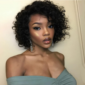Pixie Cut Curly Short Pre Styled Bob Wig Pre Plucked Glueless Wig