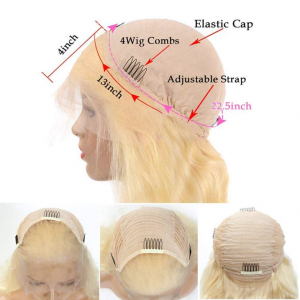 Body Wave 613 Առջևի Wigs Մանկական Մազերից Նախապես Պլակված Բնական Մազերի Գծով