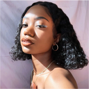 I-Deep Wave Bob Wigs Prekhacked with Baby Hair Natural Hairline
