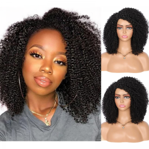 Afro perwersyjne kręcone koronkowe peruki z przodu Przezroczysta koronka HD dla czarnych kobiet