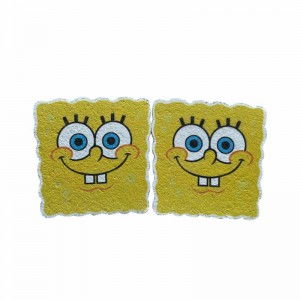 Sponge Baby glimkjend gesicht komprimearre cellulose spons