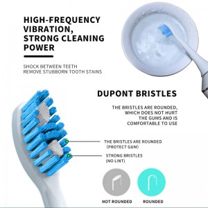 Cepillo de dentes eléctrico para adultos Smart Sonic Whitening máis vendido de 2022