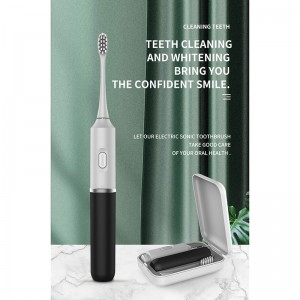 Cepillo de dientes eléctrico sónico, cepillo de dientes eléctrico desmontable inteligente portátil para adultos, cepillo de dientes recargable para limpieza dental