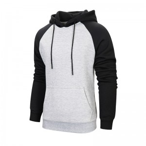 Custom men street wear casual oversized hoodie color block fleece 100% polyester sweatshirts hoodies