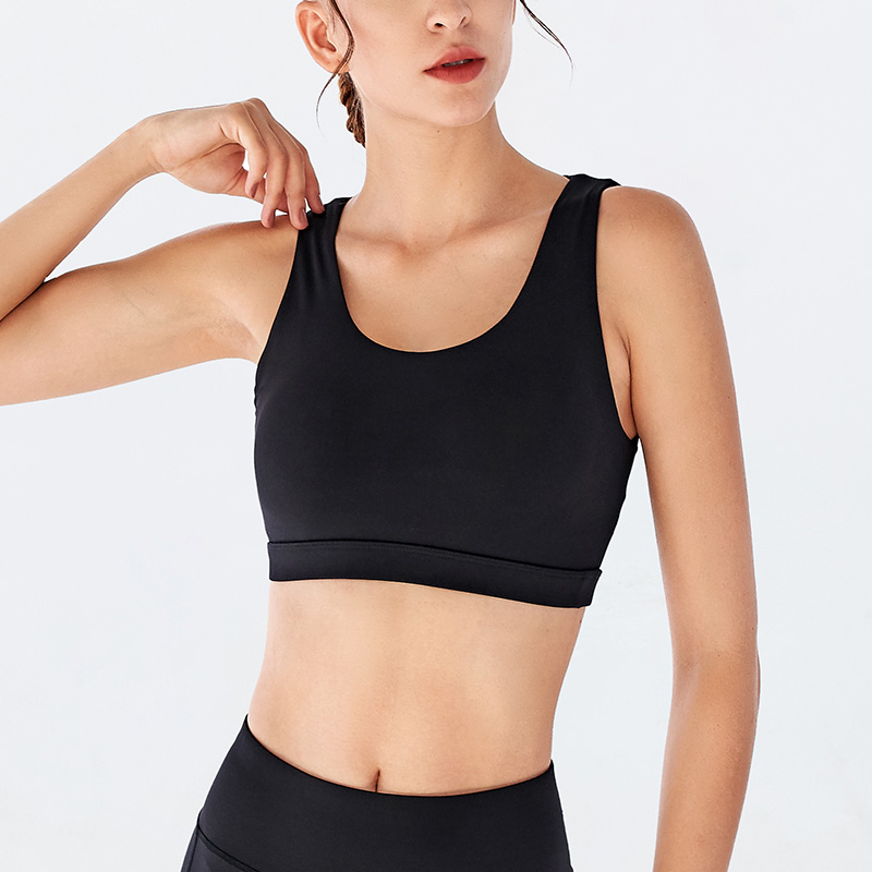China Women nylon spandex sports bra exercise running cross back yoga sport  bra factory and suppliers