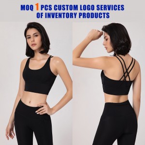 2021 high quality women cross strappy back sports bra butt lift leggings fitness black yoga set