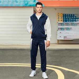 Custom Fashion 2 Piece Sportswear Outfits Zipper Tracksuits Customizable Men Hoodie Sweatsuit