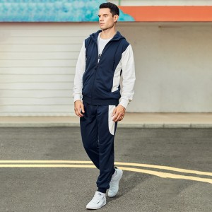 Custom Fashion 2 Piece Sportswear Outfits Zipper Tracksuits Customizable Men Hoodie Sweatsuit