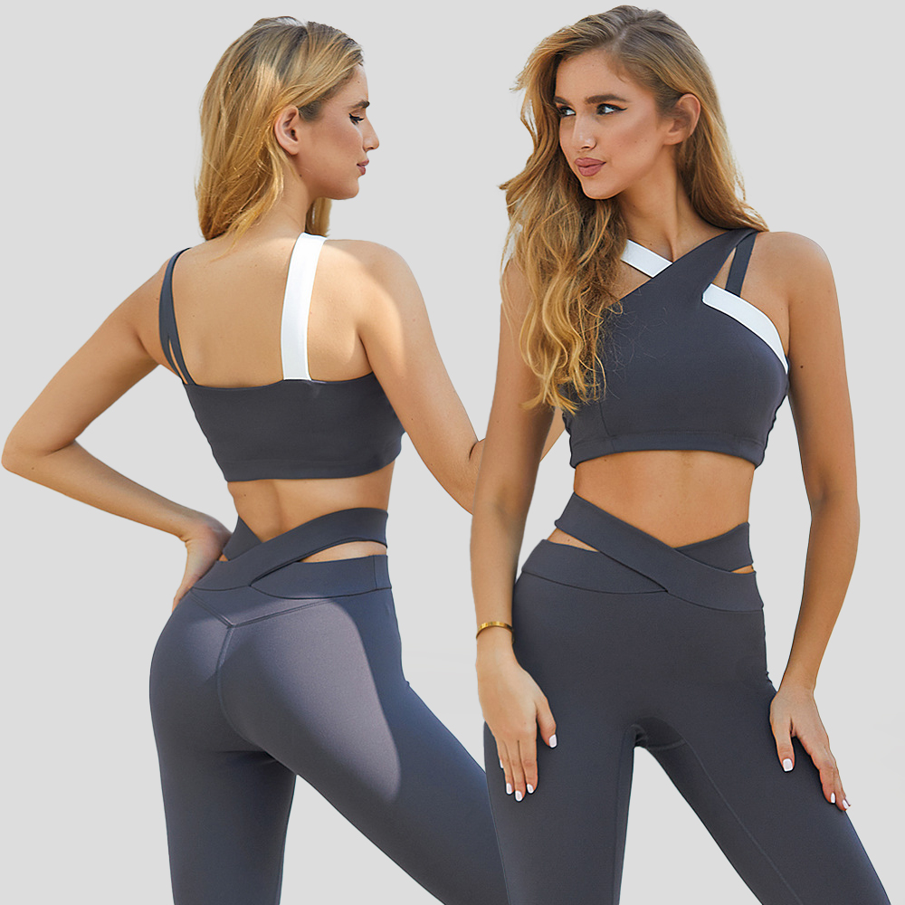 Ribbed Workout Outfits 2 Piece Seamless Sport Bra High Waist Yoga Leggings  Sets - China Sports Wear and Track Suit price