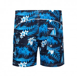 Beach shorts | Men summer casual sport loose printed microfiber fabric waterproof pockets pants