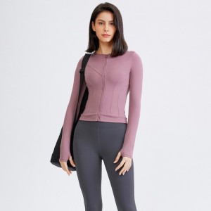 Custom Yoga Clothing Fitness Women Sports Zip Up Sweatshirt Activewear Ladies Sportswear Jacket