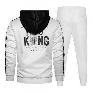 Hoodie tracksuit | Fashhion men jacket gym pant jogging sports clothing custom hoodies sweatsuit