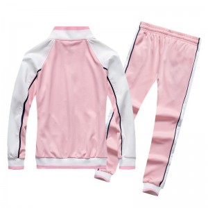 Women Tracksuits | Running Color Blocked Two Piece Sweatsuits Pants Set High Quality Sportswear