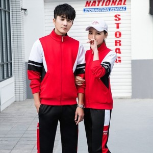 Custom two piece set sweatsuit joggers suits zip up sportswear men polyester tracksuits