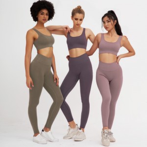 Workout clothing yoga suit sports wear running fitness seamless set for women