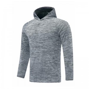 Custom amazon hot men polyester long sleeve hooded sweatshirts light weight sports running fitness hoodies