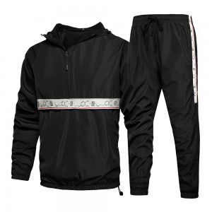 Mens training sports suit track suits custom hoodies casual two piece set Tracksuits