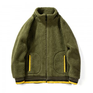 2021 New Design Mens Winter Sherpa Jacket Winter Fleece Coats Outerwear Zip Jacket