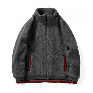 2021 New Design Mens Winter Sherpa Jacket Winter Fleece Coats Outerwear Zip Jacket