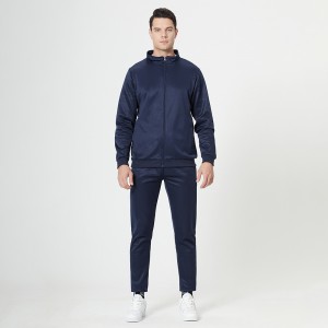 Casual Fashion Sportswear Fleece Jackets and Pants Two Piece Sets Men Tracksuits