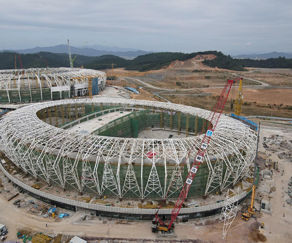 Wuyi New Area Sports center project stadium, gymnasium steel structure