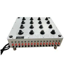 16X150W výkonový variabilný odporový box ovládaný posuvnými gombíkmi