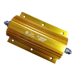 Carico LED ad alta potenza avvolto con filo resistore rivestito in alluminio dorato da 250 W