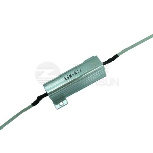 50W අධි බලැති Led Load Resistor Cable Leaded Aluminium Housed
