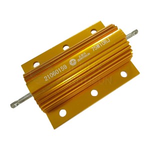 75W High Power Gold Aluminum Housed Braking Resistor Wirewound Led Load