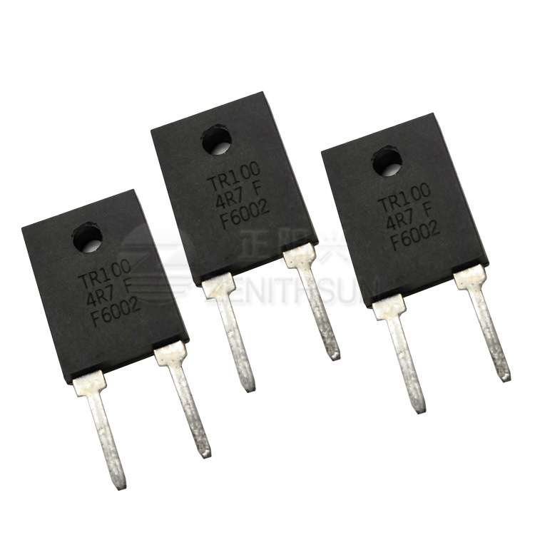 Resistor de filme espesso de alta potência e baixa indutividade de 100 W para montagem em clipe