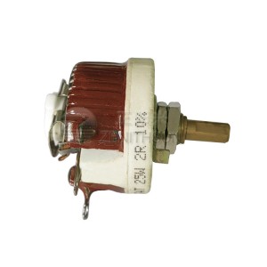 25W trådviklet rheostatpotentiometer Glasglasbakke Variabel