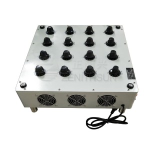 Cutie cu rezistență variabilă de putere 16X150W controlată prin butoane glisante