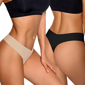 Women Invisible No Show Seamless Underwear Thong Panties