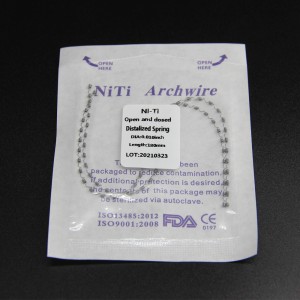 Dental Orthodontic Open and closed Distalized spring length 10-180mm/dental Niti open coil and closed springs