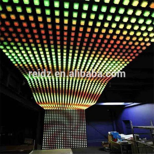 क्लब डिस्को छत परियोजना के लिए एलईडी लाइटिंग स्ट्रिप्स ws2821 50 मिमी वर्ग डीएमएक्स एलईडी पिक्सेल लाइट
