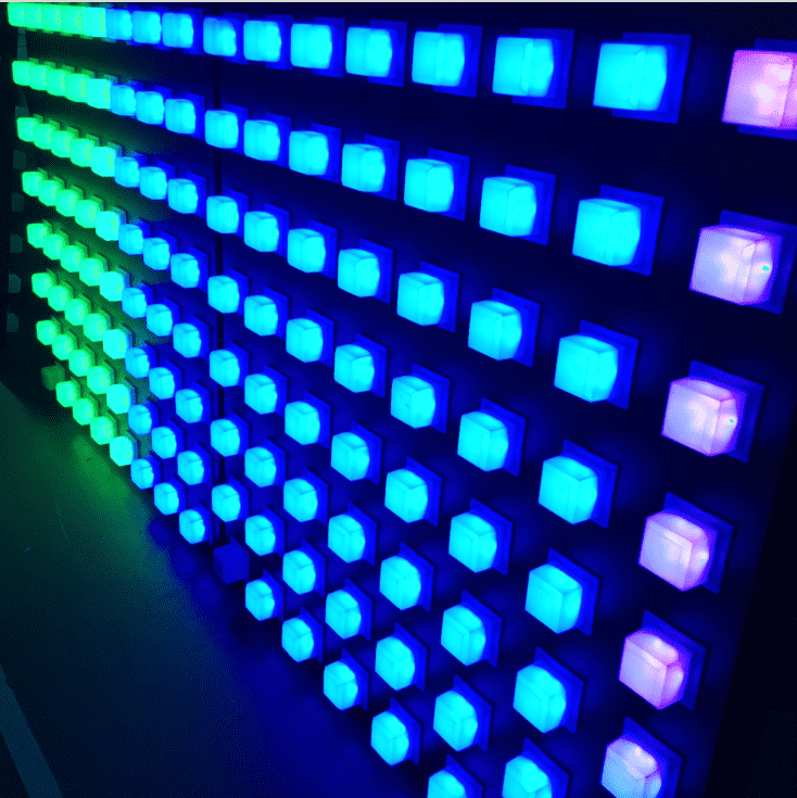 Llums de píxels LED de color RGB punt de punt de pantalla de vídeo LED de forma rodona