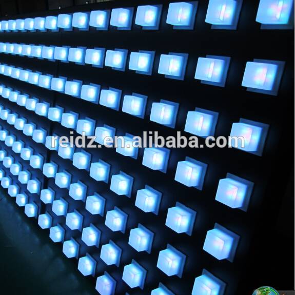 vestuvių scenos fono dekoras DVI Control 50mm kvadratinis skaitmeninis rgb pikselių LED
