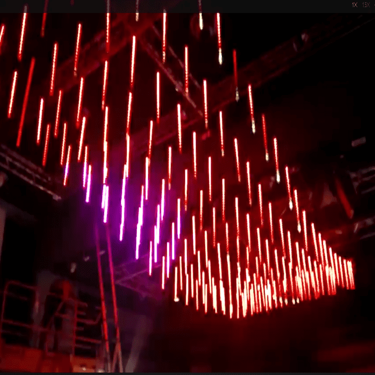 dmx 3d led երկնաքարի խողովակի լույս