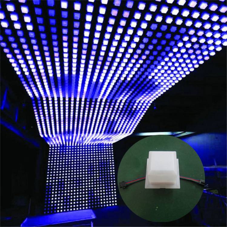 cube housing dmx rgb disco light, square pixel light