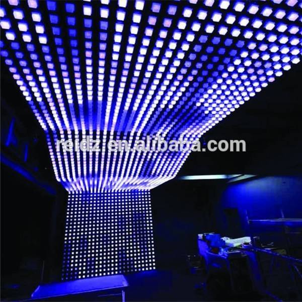 Club mennyezeti fali decirlámpa rgb 64db pont 1m x 1m alumínium paneles led pixel lámpa