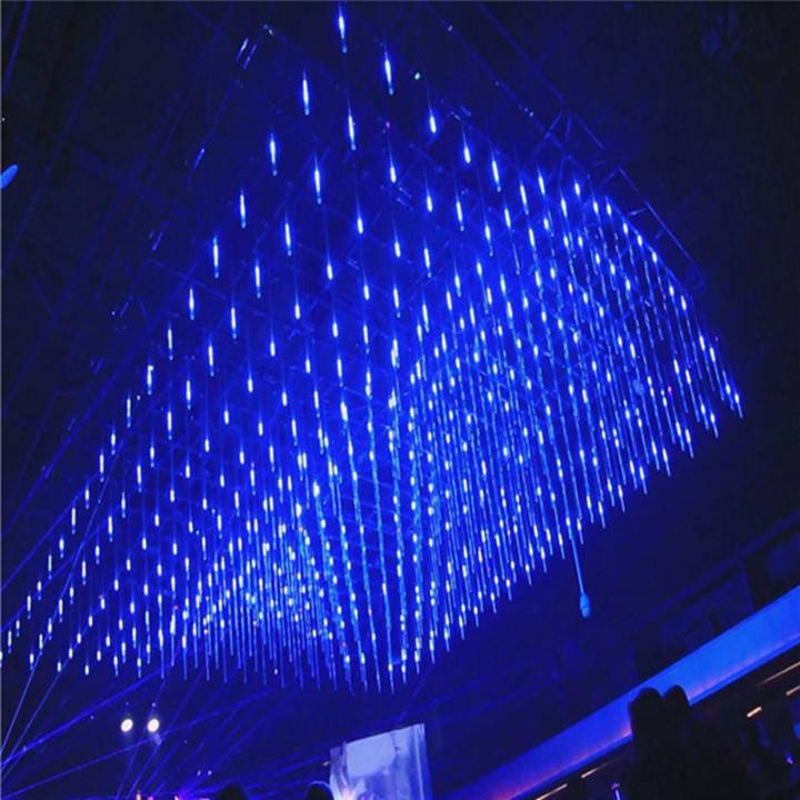 Կախովի 3D LED երկնաքարային անձրևի խողովակի լույսեր ակումբ Ամերիկա