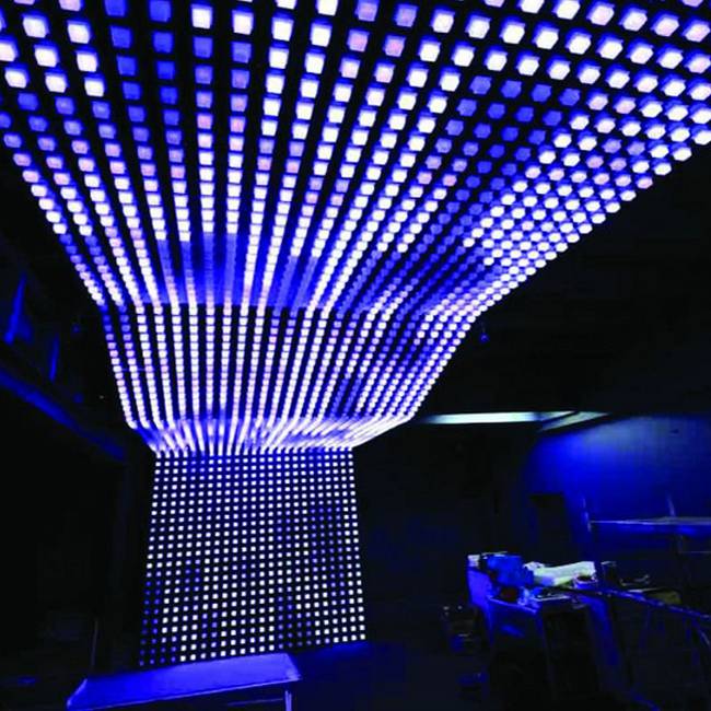 Módulo led rgb redondo de luz de píxel P125 para decoración de techo de pared de discoteca