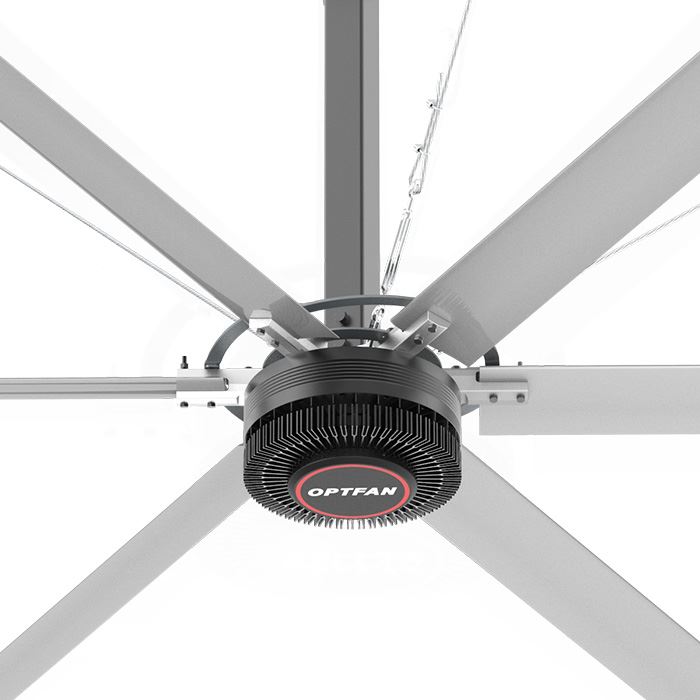 Séria Superwing – komerčné stropné ventilátory s motorom HVLS PMSM