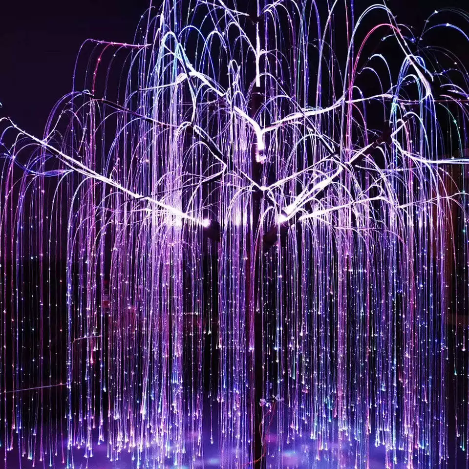 Պլաստիկ օպտիկամանրաթելային ջրվեժի վարագույրի լույս