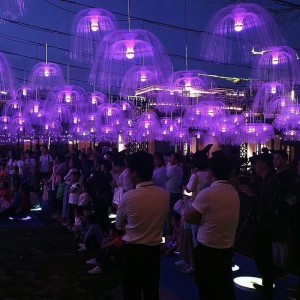 LED Fiber Optic Jellyfish Lighting foar feestdekoraasje